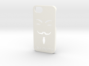iPhone hard case ''Anon On Duty'' in White Processed Versatile Plastic