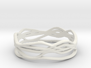 Ring Design 01 Ring Size 8.5 in White Natural Versatile Plastic