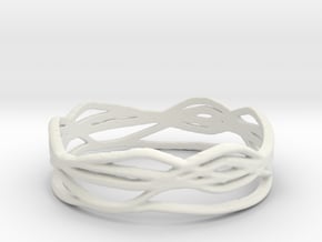Ring Design 01 Ring Size 9 in White Natural Versatile Plastic