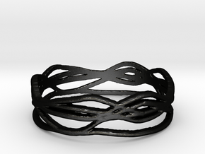 Ring Design 01 Ring Size 9 in Matte Black Steel