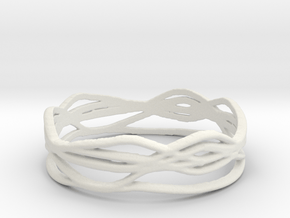 Ring Design 01 Ring Size 9.5 in White Natural Versatile Plastic
