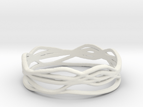 Ring Design 01 Ring Size 10 in White Natural Versatile Plastic