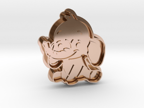 Cookie Cutter - Animal - Elephant in 14k Rose Gold Plated Brass