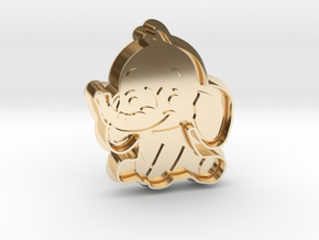 Cookie Cutter - Animal - Elephant in 14K Yellow Gold