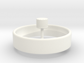Spinning Top Single Arm in White Processed Versatile Plastic