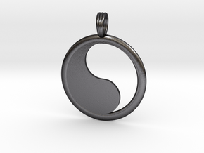 YIN-YANG HOLLOW in Polished and Bronzed Black Steel