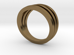 Triband Ring in Polished Bronze