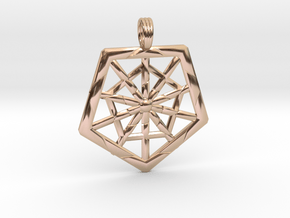 PROTECTION GRID in 14k Rose Gold Plated Brass