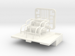 1/50th Winch Truck Short Bed, 10 foot wide in White Processed Versatile Plastic