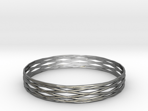 Bangle 5 in Fine Detail Polished Silver