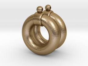 Shadi's Earrings (Yu-gi-oh!) in Polished Gold Steel