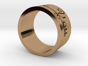 Ring (I Love You) in Polished Brass