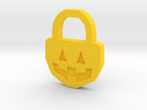Halloween Pumpkin - Necklace in Yellow Processed Versatile Plastic