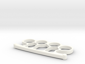 Brass Knuckles in White Processed Versatile Plastic