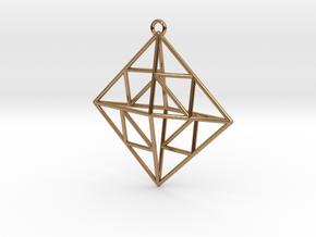 OCTAHEDRON Earring / Pendant Nº2 in Polished Brass