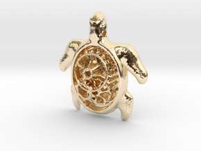 MECHA MOMO pendant  in 14K Yellow Gold