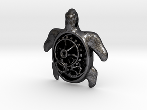 MECHA MOMO pendant  in Polished and Bronzed Black Steel