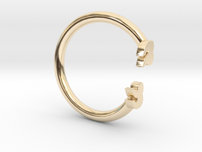 Punctuation Series: Quotation Ring (size 5.5) in 14k Gold Plated Brass