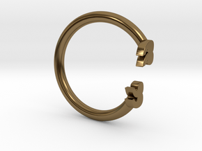 Punctuation Series: Quotation Ring (size 5.5) in Polished Bronze