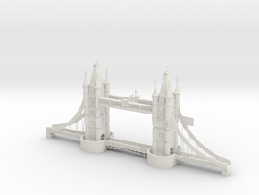London Bridge 3d Printing in White Natural Versatile Plastic