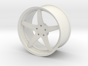 Forged Three Piece Wheel - Five Spoke in White Natural Versatile Plastic