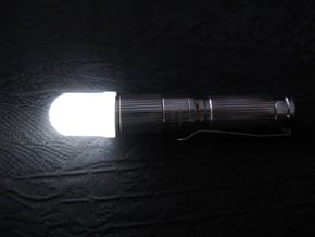 14mm Flashlight Diffuser (Dome Top) in Tan Fine Detail Plastic
