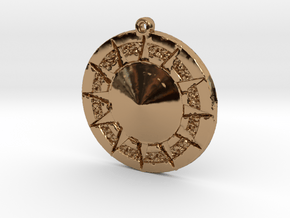 12 Tribes Star Pendent in Polished Brass