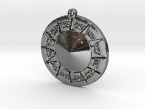 12 Tribes Star Pendent in Fine Detail Polished Silver