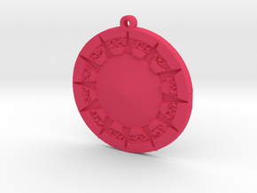 12 Tribes Star Pendent in Pink Processed Versatile Plastic