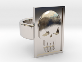 Phantom Skull Ring in Rhodium Plated Brass