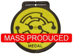 Medal in White Processed Versatile Plastic