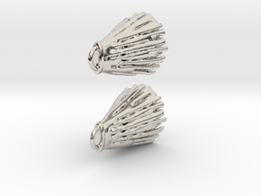 Diffusion Earrings in Rhodium Plated Brass
