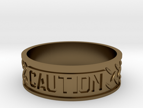 Caution sz12 US in Polished Bronze