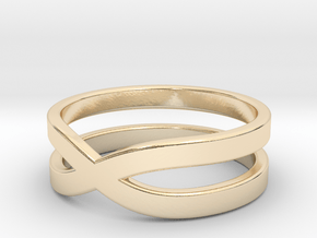 Ring "Across" Size 9 (18,9mm) in 14k Gold Plated Brass