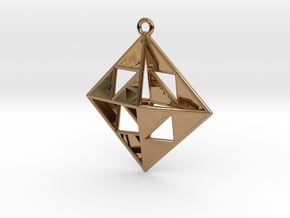 OCTAHEDRON Earring / Pendant Nº1 in Polished Brass