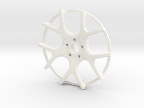 Twin Five Spoke Wheel Face in White Processed Versatile Plastic
