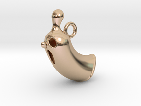 Halloween Condom Keychain in 14k Rose Gold Plated Brass