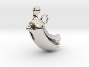 Halloween Condom Keychain in Rhodium Plated Brass