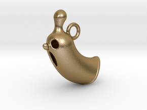 Halloween Condom Keychain in Polished Gold Steel