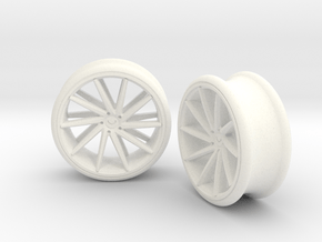 Set Of Vossen CVT Gauge EarRings 20mm InnerD in White Processed Versatile Plastic