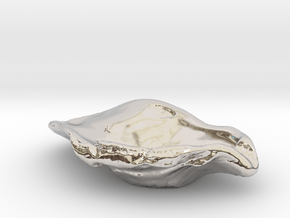 Oyster Jewelry Dish in Rhodium Plated Brass
