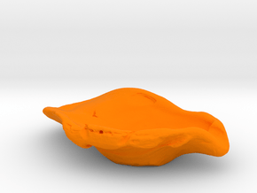 Oyster Jewelry Dish in Orange Processed Versatile Plastic