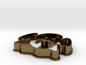 Ghost Cookie Cutter in Polished Bronze