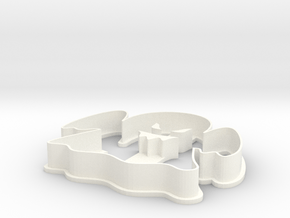 Ghost Cookie Cutter in White Processed Versatile Plastic