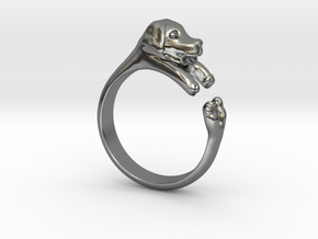 Puppy Dog Ring (Size 7) in Polished Silver