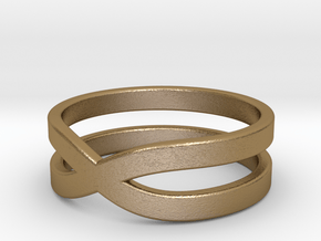 Ring "Across" Size 7 (17,3mm) in Polished Gold Steel