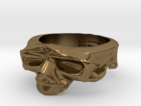 Splitted Skull Ring in Natural Bronze