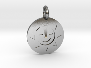 Golden Sun Charm DuckTales in Polished Silver
