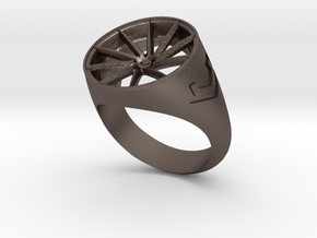 Vossen CVT Ring Size10 in Polished Bronzed Silver Steel