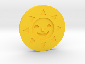 Golden Sun Coin Ducktales in Yellow Processed Versatile Plastic